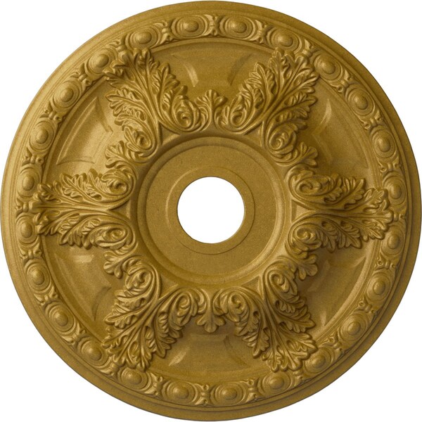 Ekena Millwork Granada Ceiling Medallion (Canopies up to 7 1/8"), 23 3/8"OD x 3 5/8"ID x 2 1/2"P, Pharaohs Gold CM23GAPGS - main